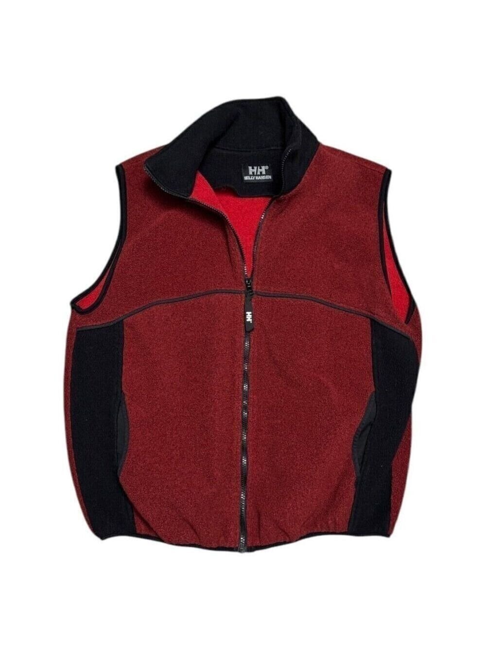 HELLY HANSEN VINTAGE 90s Fleece Red Outdoor Hiking Vest Mens Large